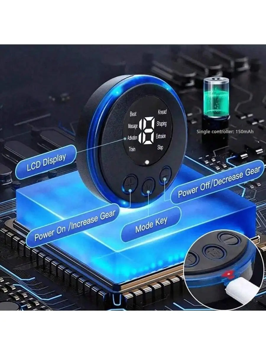 Electric EMS Neck & Back Massager – Portable Rechargeable Gel Pad EMS Neck Massager HIP