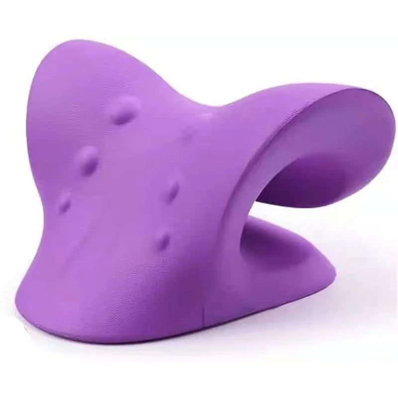 Cervical Neck Stretcher Traction Pillow – Shoulder Relaxer Cervical Traction Pillow HIP Purple