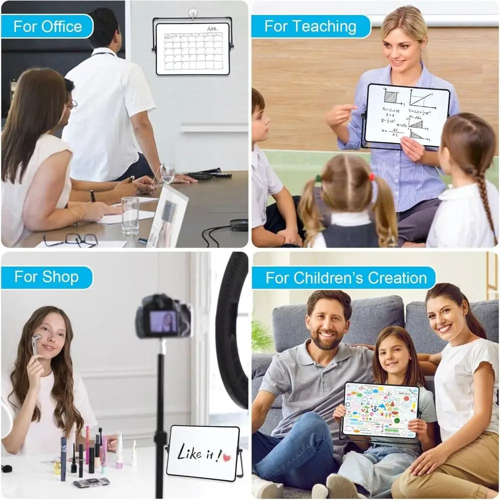 Double-Sided Magnetic Whiteboard with Stand – Portable Dry Erase Dry Erase Whiteboard HIP