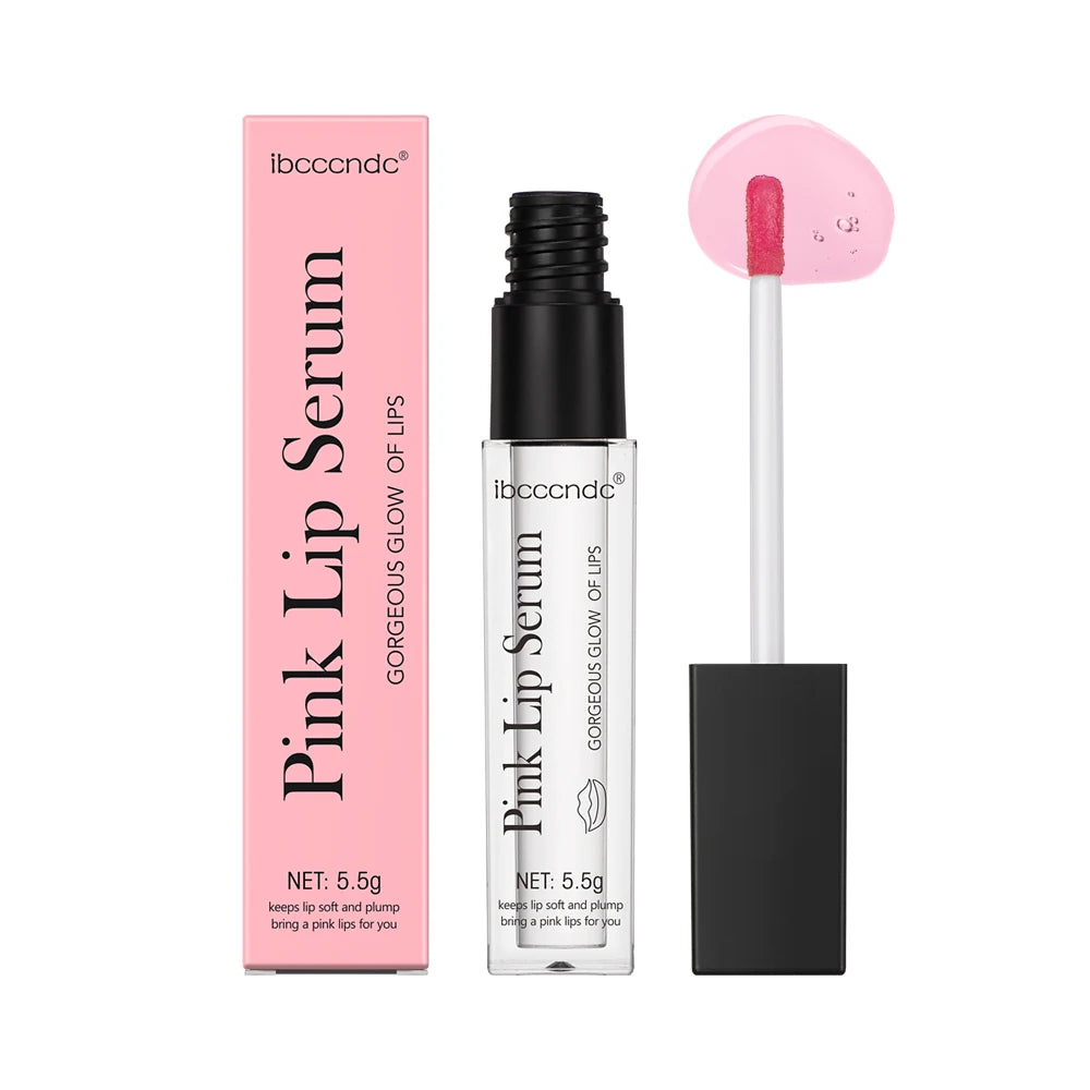Natural Pink Serum Lips Pink Fresh Remove Dark Lips Gel Lightening Essence Cream Balm Repair Fine Line Brighten Lip Exfoliator HIP 5.5ml