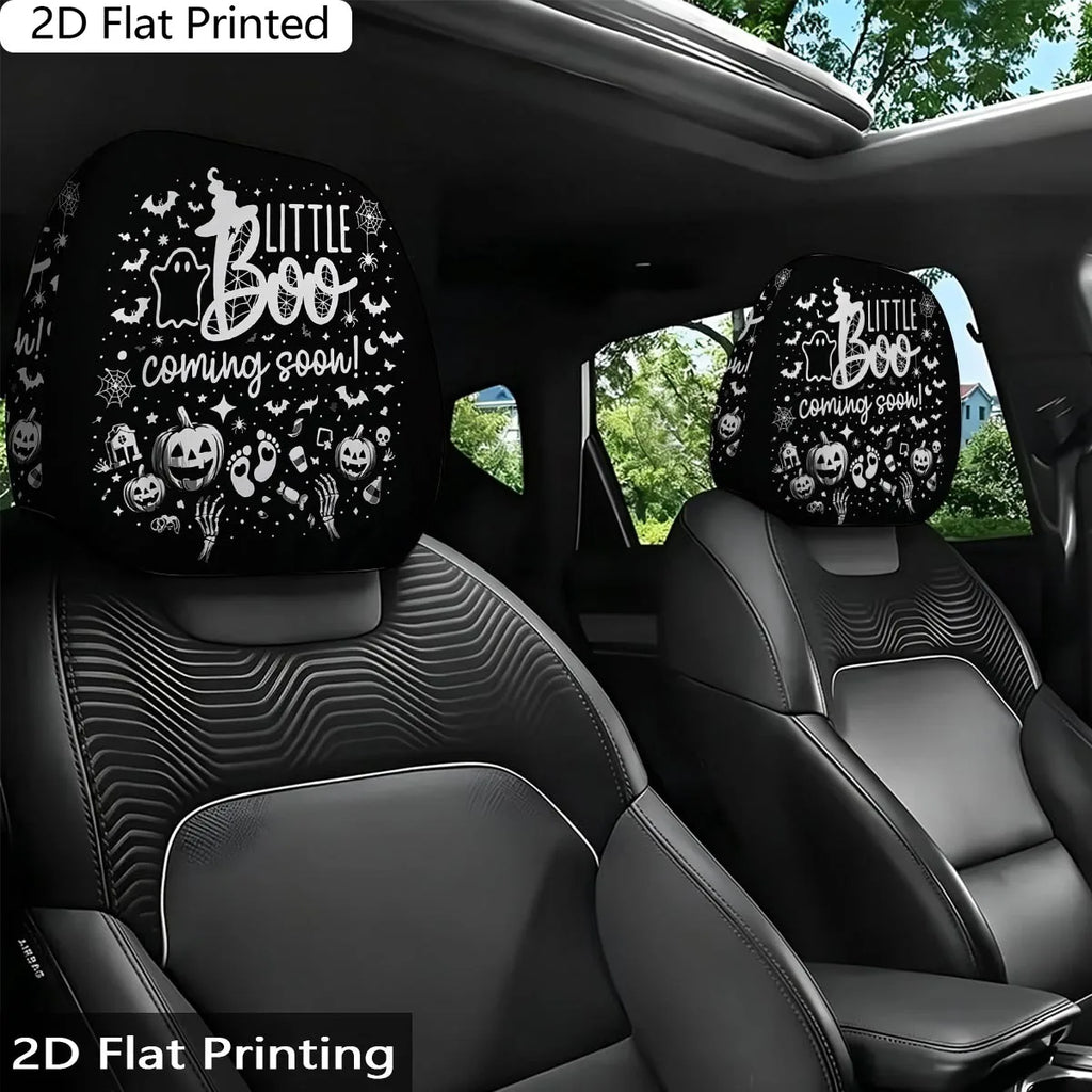 2-Pack Halloween Ghost Car Pillow Covers – Black & White Pillow Covers HIP 1