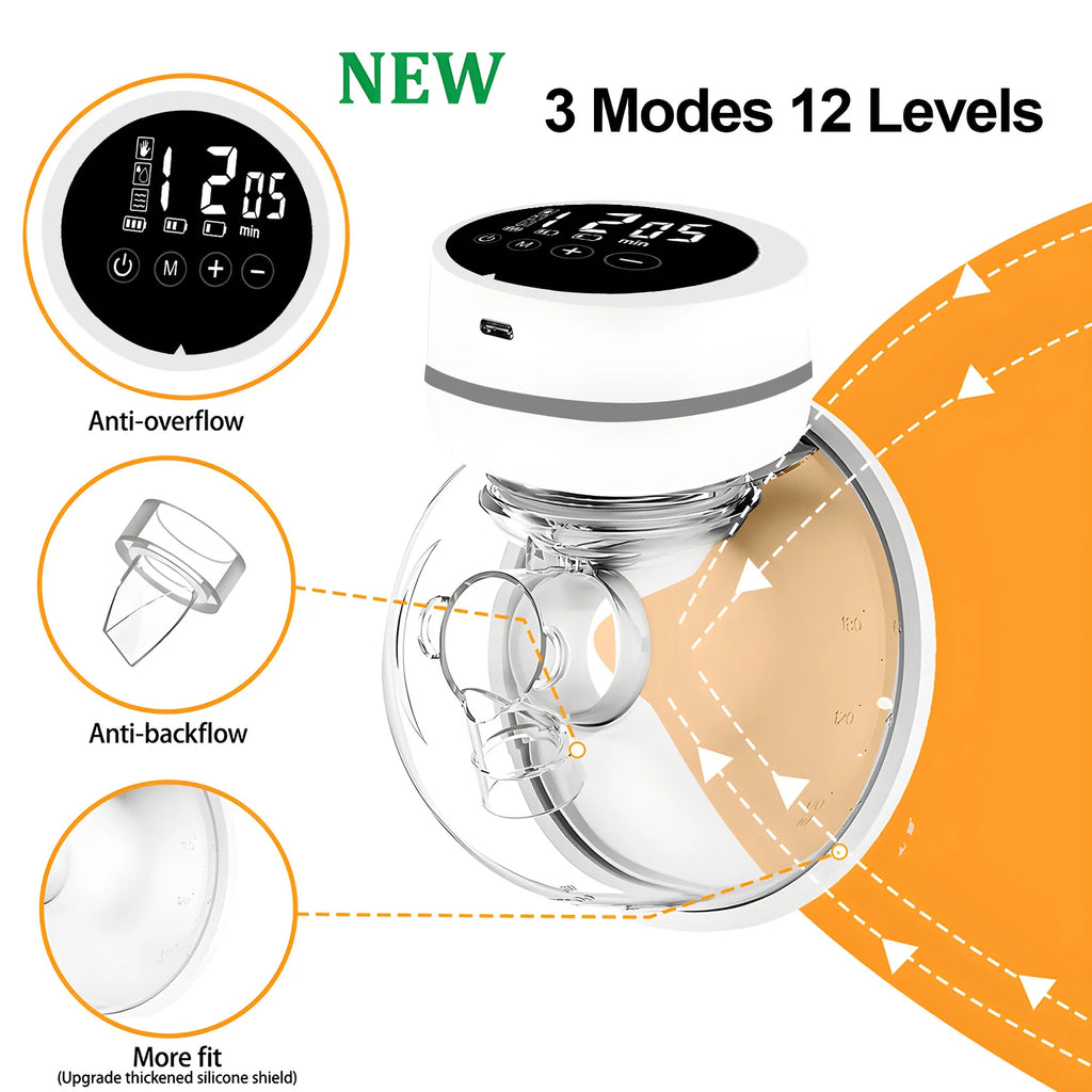 Wearable Hands-Free Electric Breast Pump – Portable & Automatic Wearable Breast Pump HIP