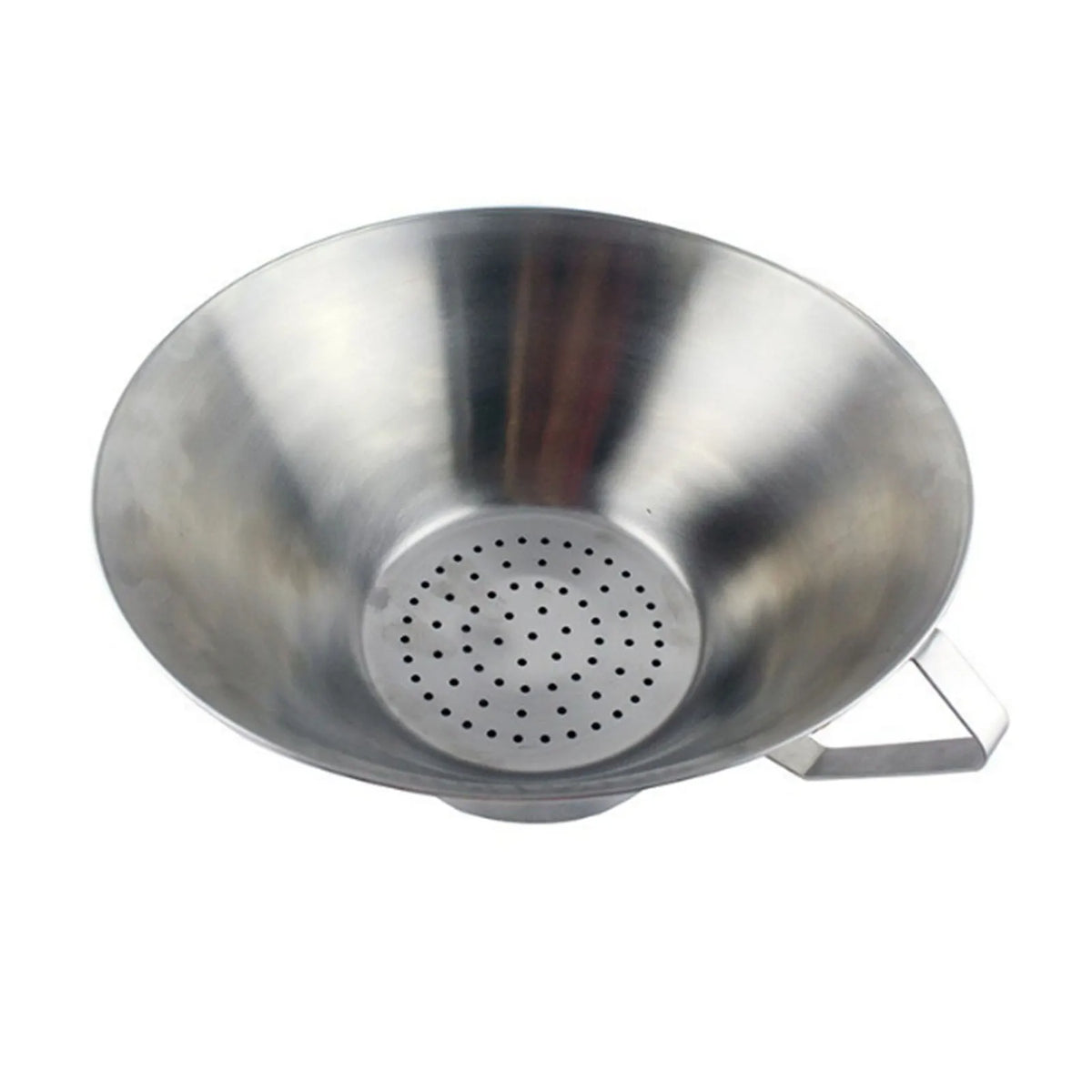 French Fries Oil Strainer 304 Stainless Steel Grease Funnel Food Draining Bowl with Oil Catcher for Home Kitchen Commercial HIP