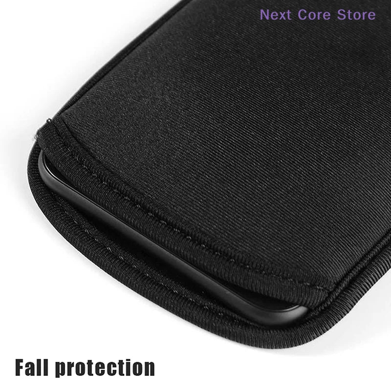Black Neoprene Waterproof Phone Pouch – Shockproof 6.3–7.2" Phone Sleeve Pouch HIP