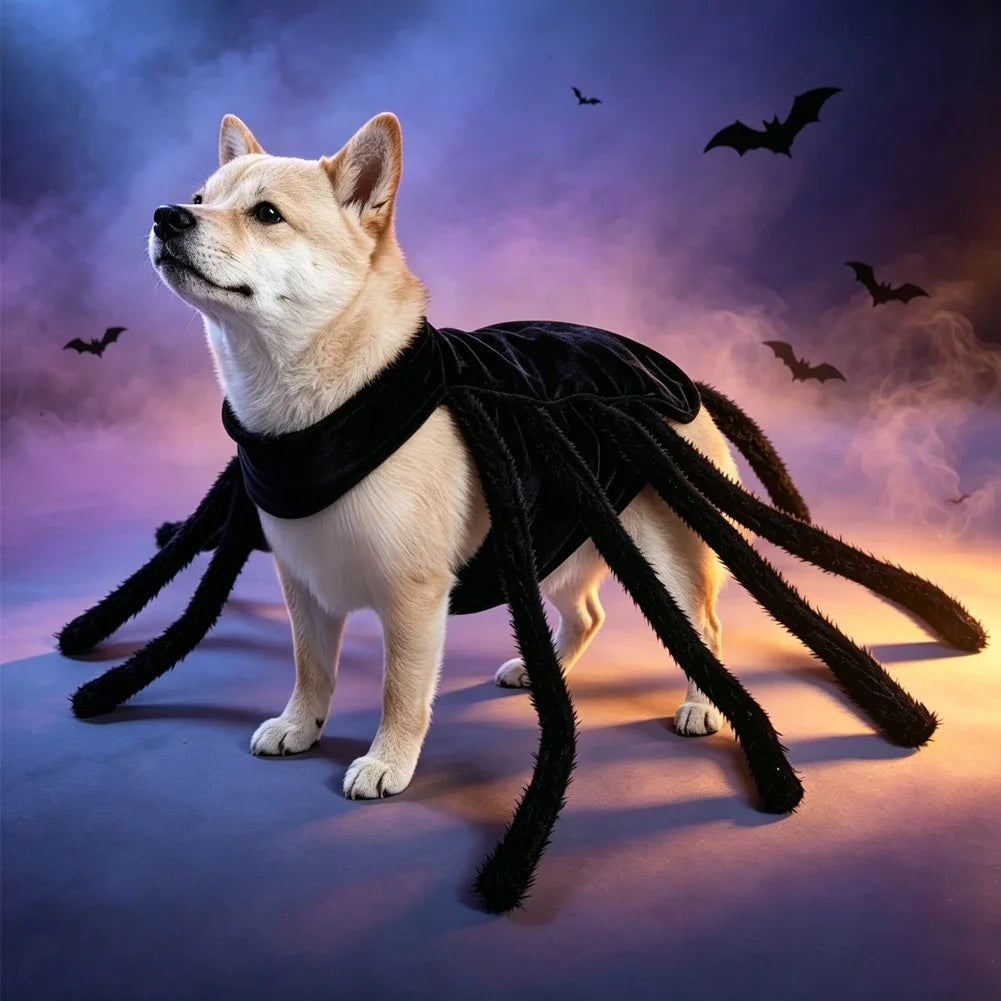 Halloween Funny Spider Costume Creative Cat Dog Clothes for Small Medium-sized Dog Clothings Halloween Cosplay Pet Accessories HIP