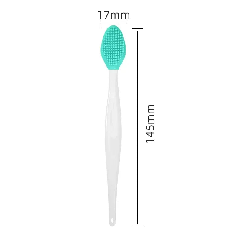 Double-Sided Silicone Face Cleansing & Exfoliating Brush Facial Cleansing Brush HIP C659-Green