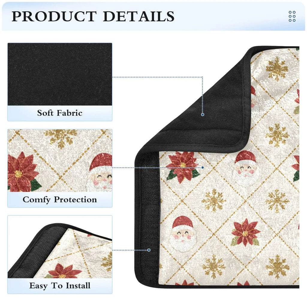Christmas Seat Belt Covers 2 Pack – Soft Flannel Padded Universal Seat Belt Cover HIP
