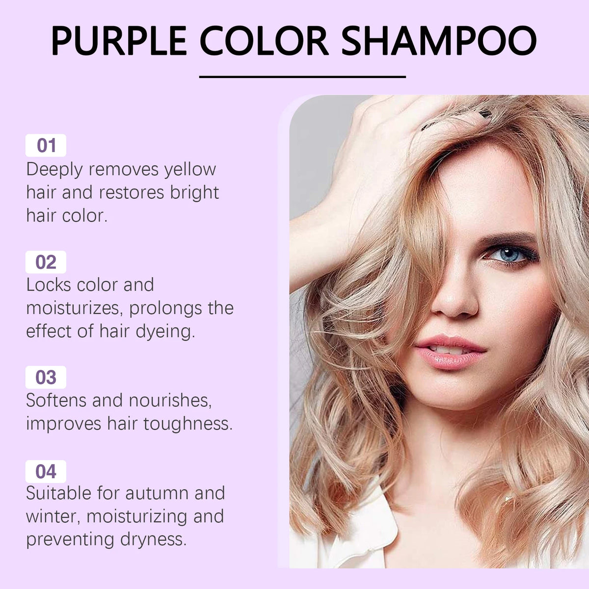 Purple Toning Shampoo – Anti-Brass, Color Lock & Hydration Purple Toning Shampoo HIP