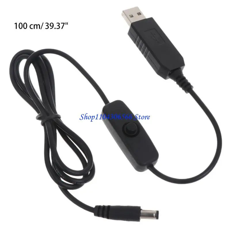 USB 5V to 12V Step-Up Converter Cable with ON/OFF Switch Voltage Converter Cable HIP