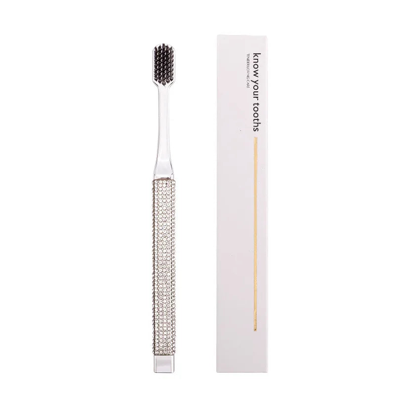 New Toothbrush Soft-hair Premium Household Cleaning Set With Electroplating For Teeth Care, Packaged Drop Shipping HIP