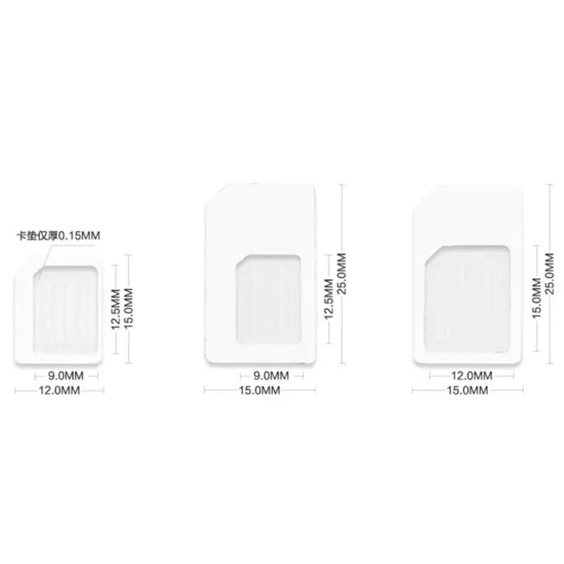 Nano SIM to Micro & Standard Adapter Converter Kit 3-Pack SIM Card Adapter HIP