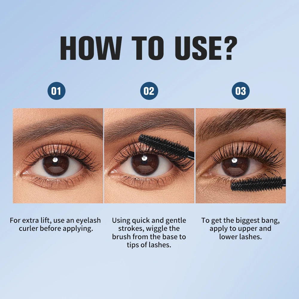 Lash Mascara Hypoallergenic Waterproof Long Lasting Volume Curling Lash Extension No Smudge For Sensitive Eyes HIP