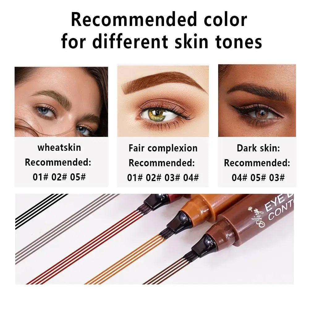 Waterproof Liquid Eyebrow Pencil – Long-Lasting, 5 Colors Liquid Eyebrow Pencil HIP