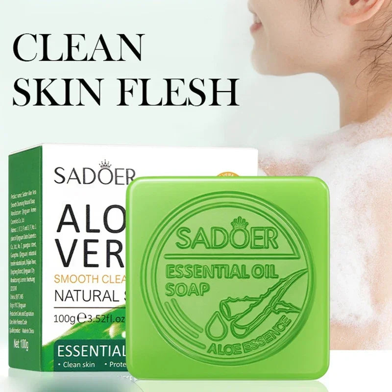 SADOER Aloe Vera Facial Soap – Hydrating & Oil Control Bar Aloe Facial Soap HIP Default Title