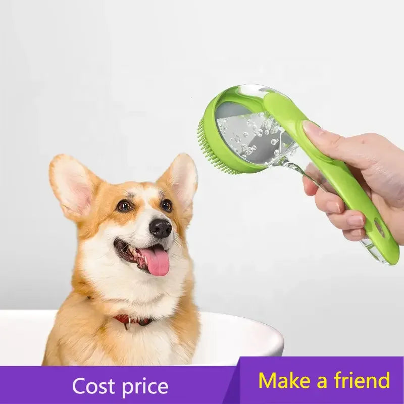 Pet Foaming Bath Brush – Dog & Cat Grooming Scrubber Pet Grooming Brush HIP