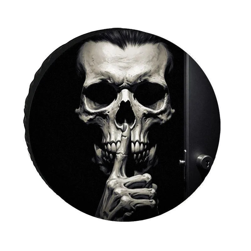Skull Spare Tire Cover – Waterproof Polyester SUV RV Protector Spare Tire Cover HIP 1 17 in
