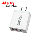 USB-C Quick Charge 3.0 Wall Charger EU/US/UK/AU – 20W USB Wall Charger HIP US plug--55W