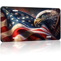 Patriotic Eagle American Flag License Plate – Aluminum Vanity Tag Decorative License Plate HIP 1