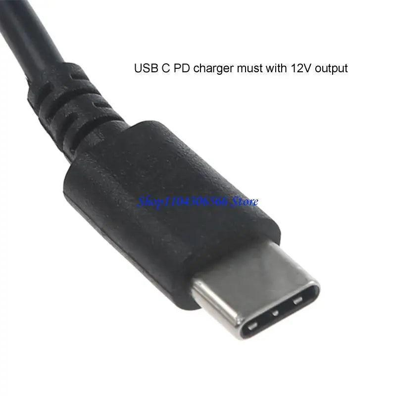 USB-C PD to 12V DC Power Cable – 36W Barrel Connector Cord USB-C Power Cable HIP
