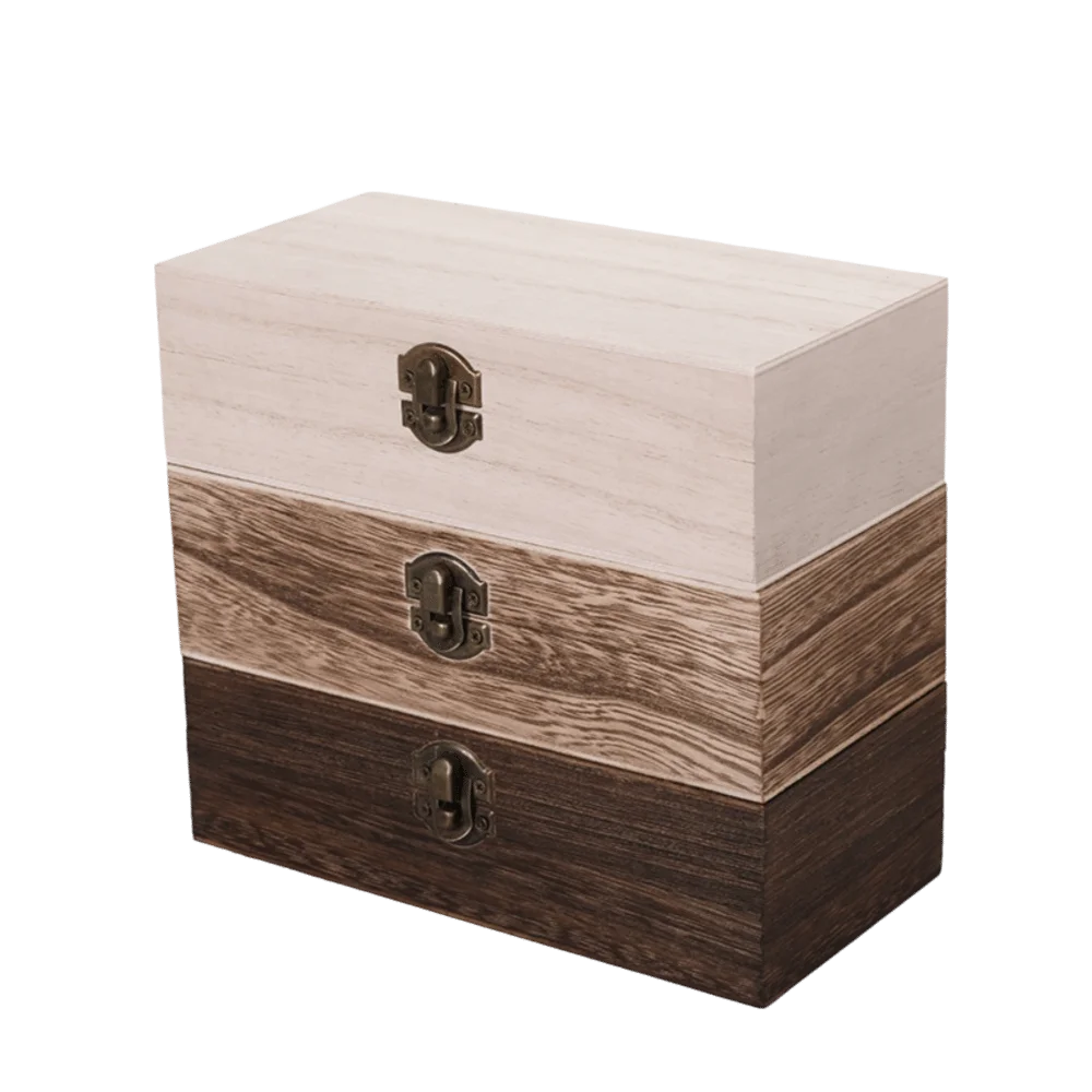 Vintage Flip Lid Wooden Gift Box – Rectangular Storage Case Wooden Gift Box HIP