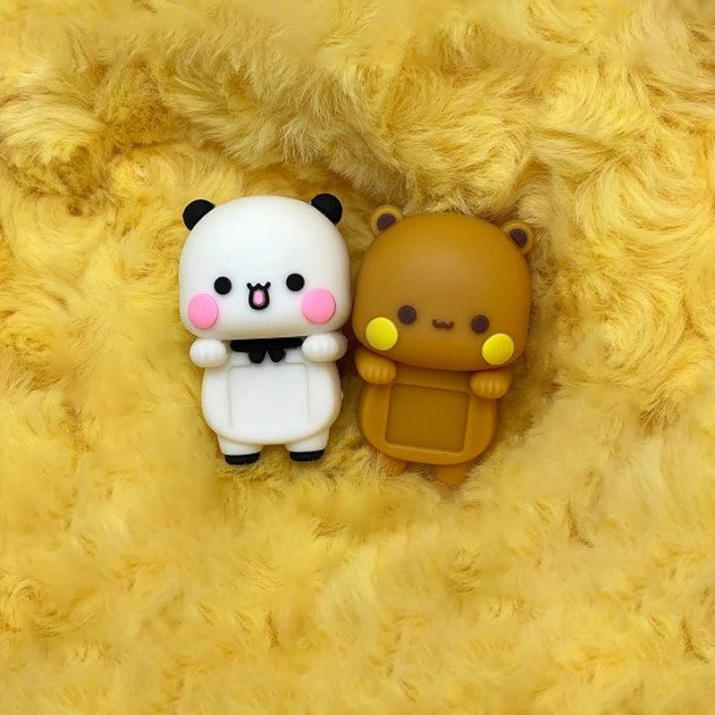 Bubu & Yier Panda Couple Toy Dolls | Phone Desk Decor Anime Collectible Doll HIP 2 Pcs