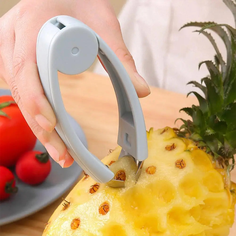 Kitchen Stainless Steel Pineapple Eye Corer Fruit Vegetable Knives Stem Remover Clip Strawberry Huller Peeler Tweezers Gadgets HIP