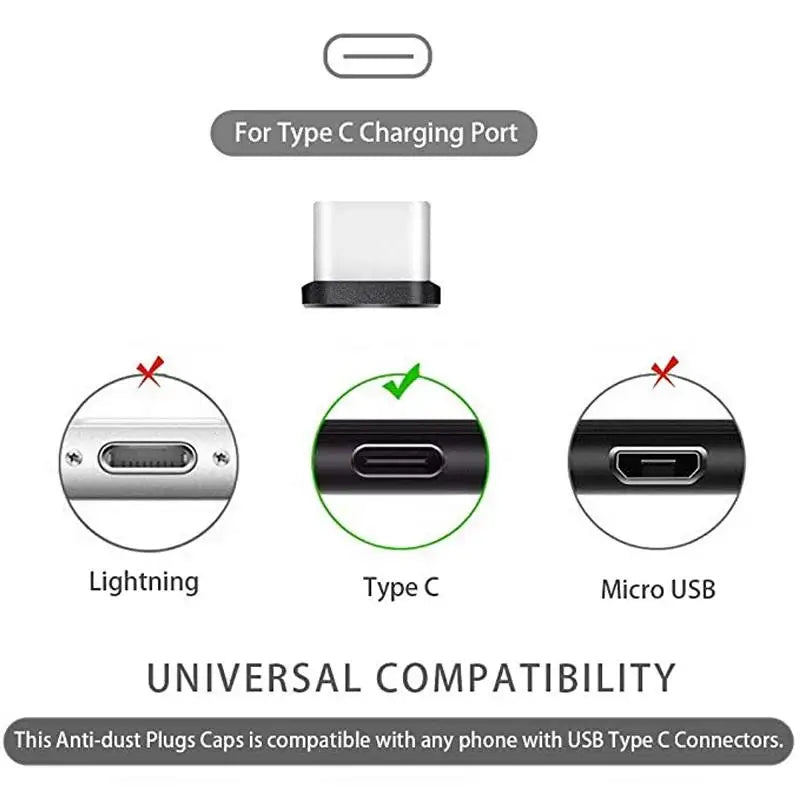 5-Pack USB-C Dust Plug Set with Cleaning Brush | Type-C Cap USB-C Port Cover HIP