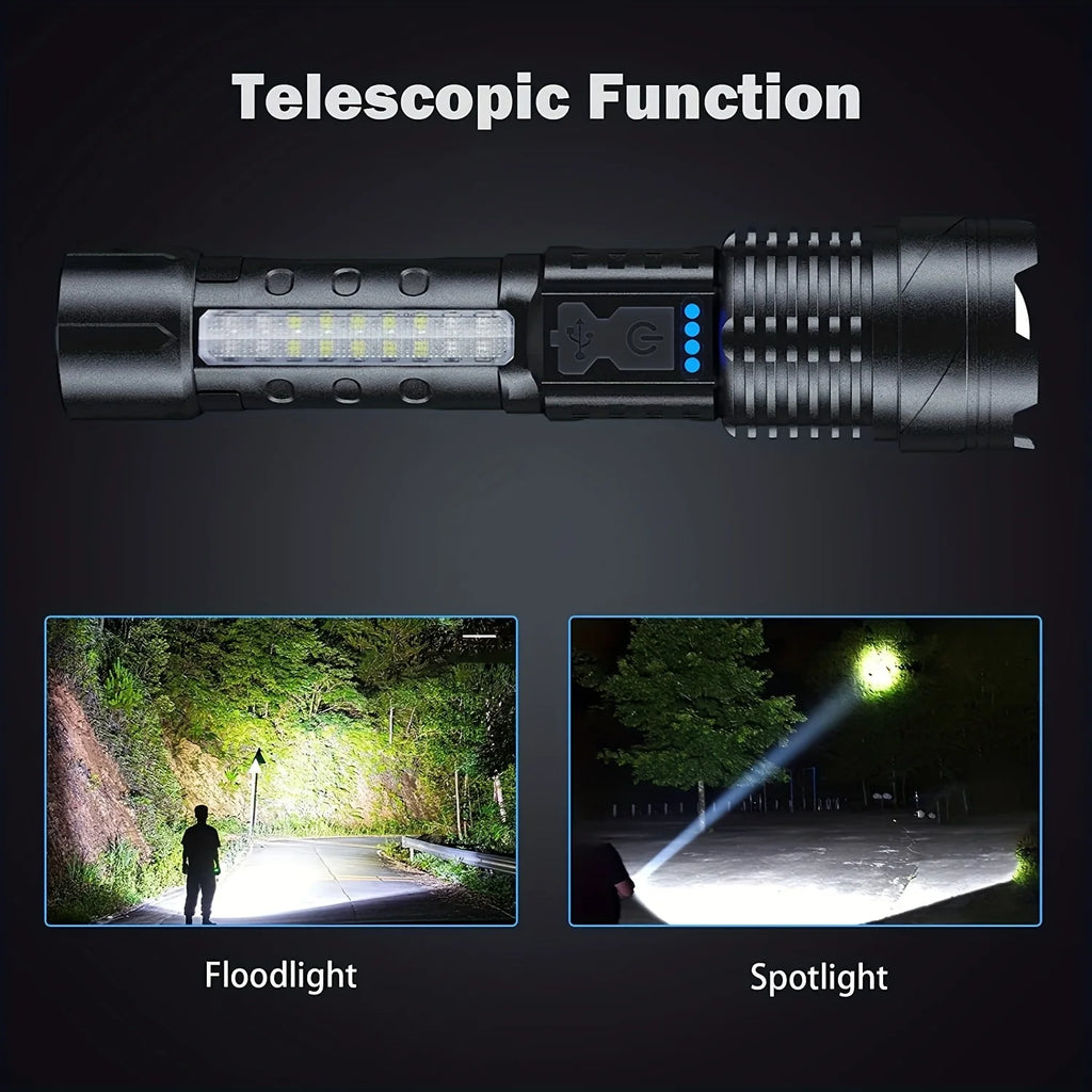 ESMARTER 30W LED Flashlight 1000 Lumens Rechargeable Zoomable LED Flashlight Torch HIP