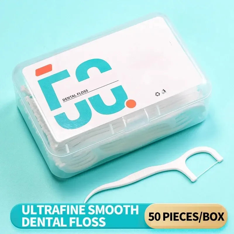 RUZOFO 150-Pc Disposable Dental Floss Picks with Storage Box Dental Floss Picks HIP