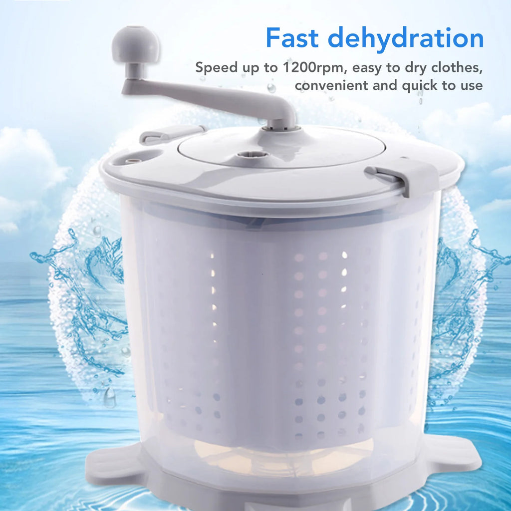 Portable Manual Washing Machine Detachable Wash Basket Manual Washing Machine Suction Cup Feet Fast Dehydration for Dormitory HIP