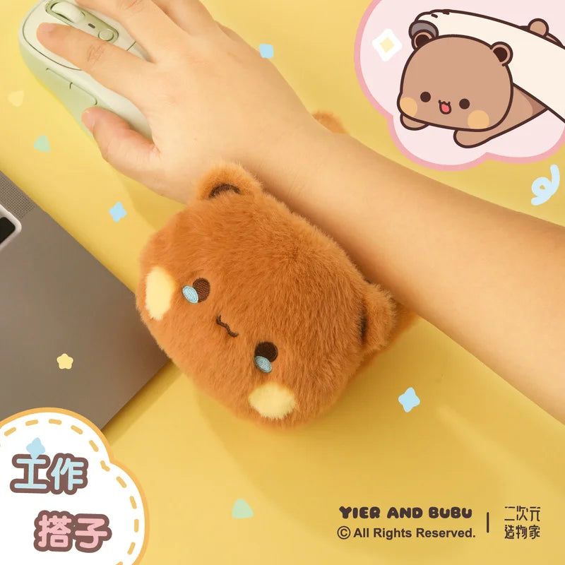 Panda Bubu & Dudu Plush Wrist Rest – Cute Desk Companion Plush Desk Toy HIP