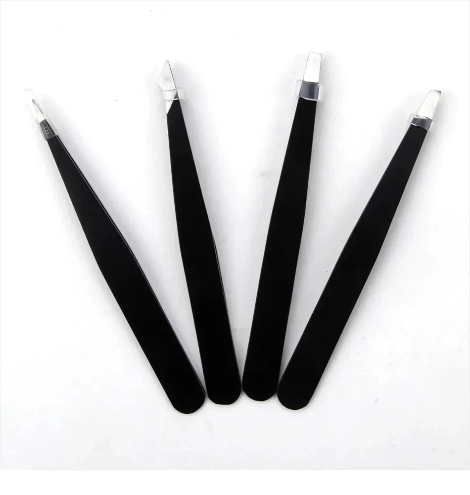 RUZOFO 4-Piece Stainless Steel Eyebrow Tweezer Set Eyebrow Tweezer Set HIP