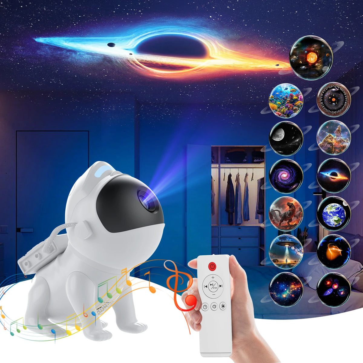 Space Dog Galaxy Projector Planetarium Night Light 13 in 1 Ultra Clear Projector For Room Decoration Birthday Gift HIP