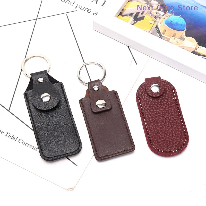 PU Leather USB Flash Drive Case Bag with Key Ring USB Drive Case HIP