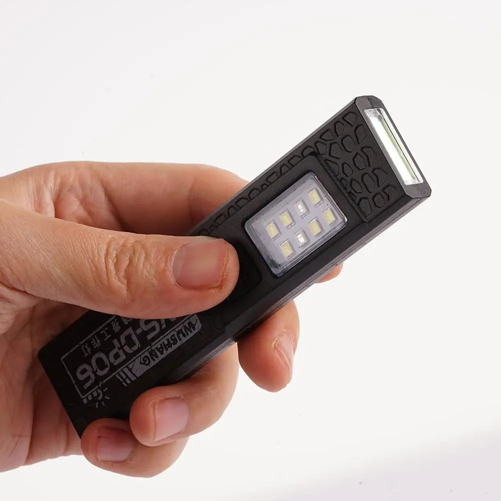 USB Rechargeable Portable Work Light With Magnet Base And Back Clip Ultra Bright LED Small Flashlight For Night Running Emergenc HIP