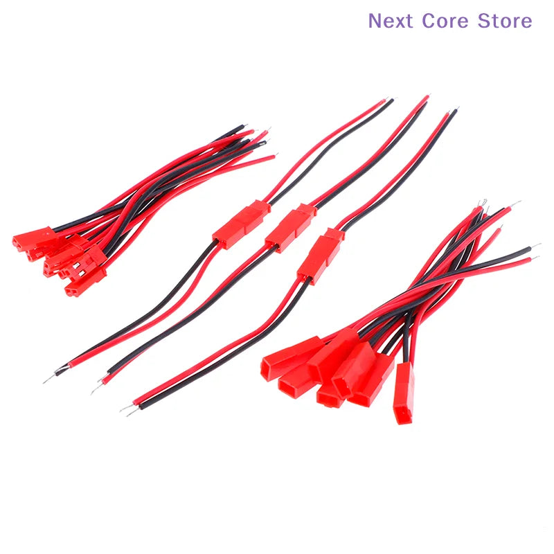 20Pcs 2-Pin JST SM Male & Female Wire Connectors 22 AWG Wire Connector Set HIP