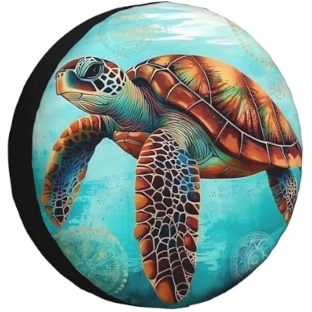Sea Turtle Spare Tire Cover – Waterproof Polyester for RV SUV Spare Tire Cover HIP Acquiesce 14 in