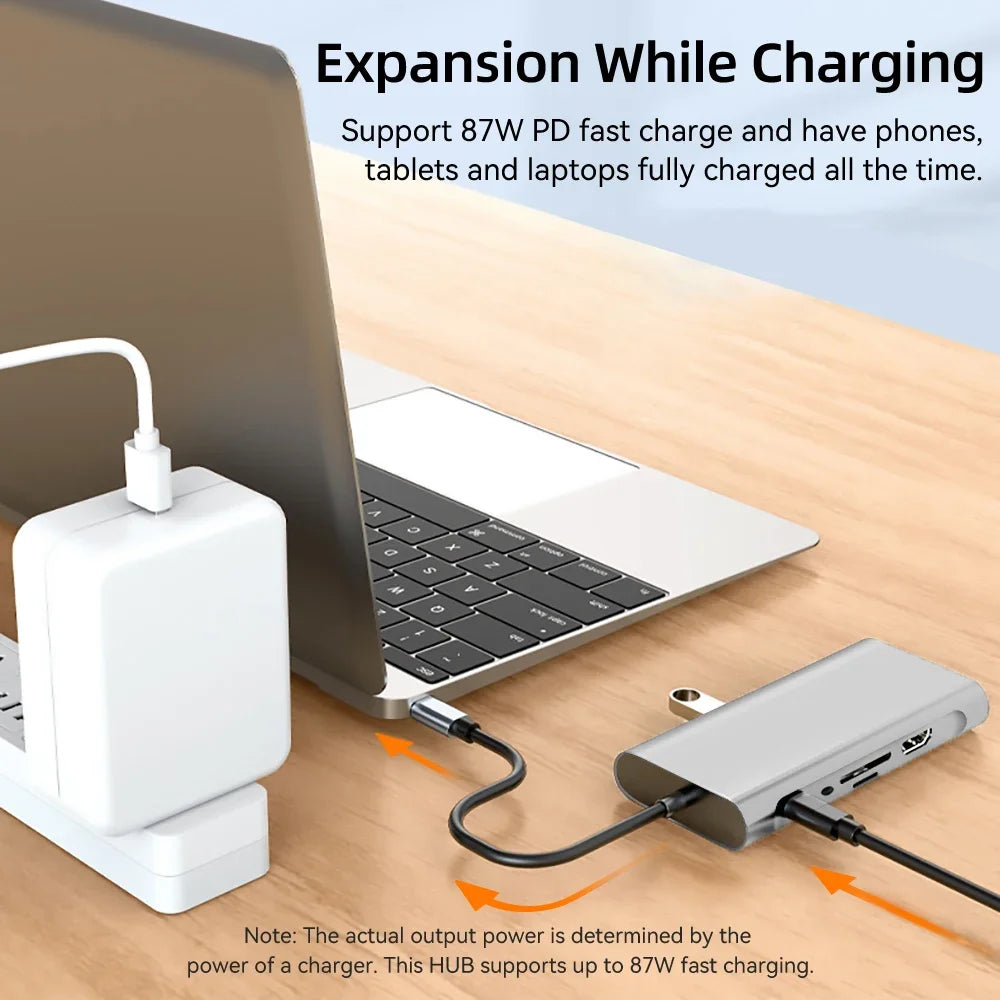 11-in-1 USB-C Docking Station – 4K HDMI, PD 87W, USB 3.0 USB-C Docking Station HIP
