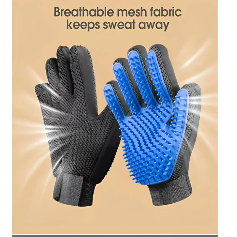 Silicone Pet Grooming Glove – Dog & Cat Deshedding Brush Pet Grooming Glove HIP
