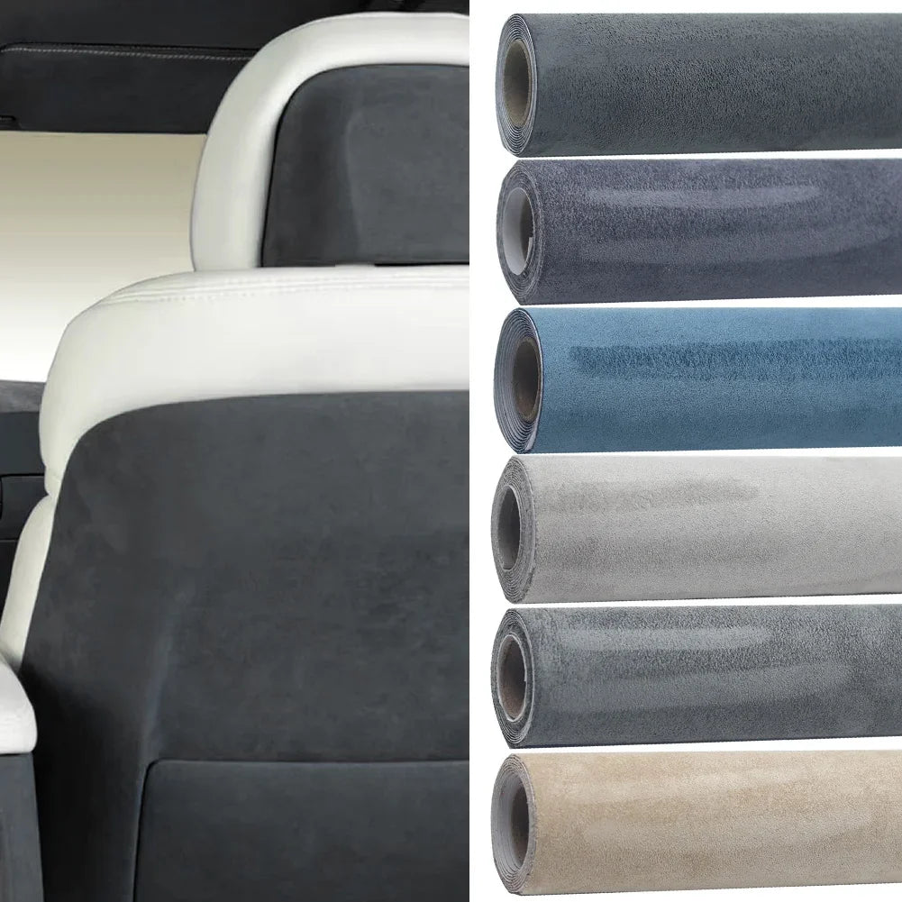 30/150cm Suede Self Adhesive Leather Repairs for Car Interior Fabric Velvet DIY Sticker Leathercraft Furniture Sofa Renovation HIP