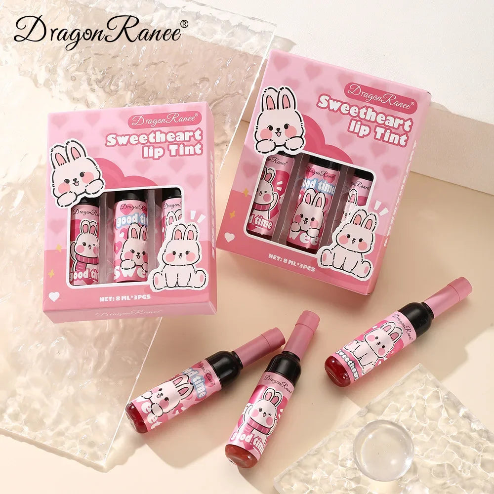 Dragon Ranee Wine Bottle Lip Gloss Set – 3-Pc Liquid Lipstick Lip Gloss Set HIP