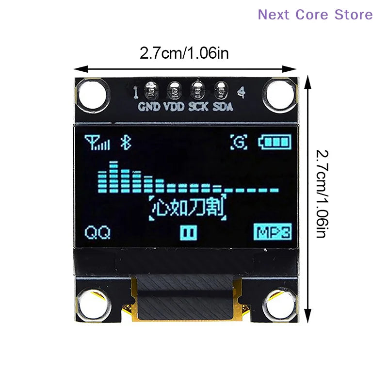 0.96" OLED Display Module 128x64 I2C IIC – SSD1306 Screen OLED Display Module HIP