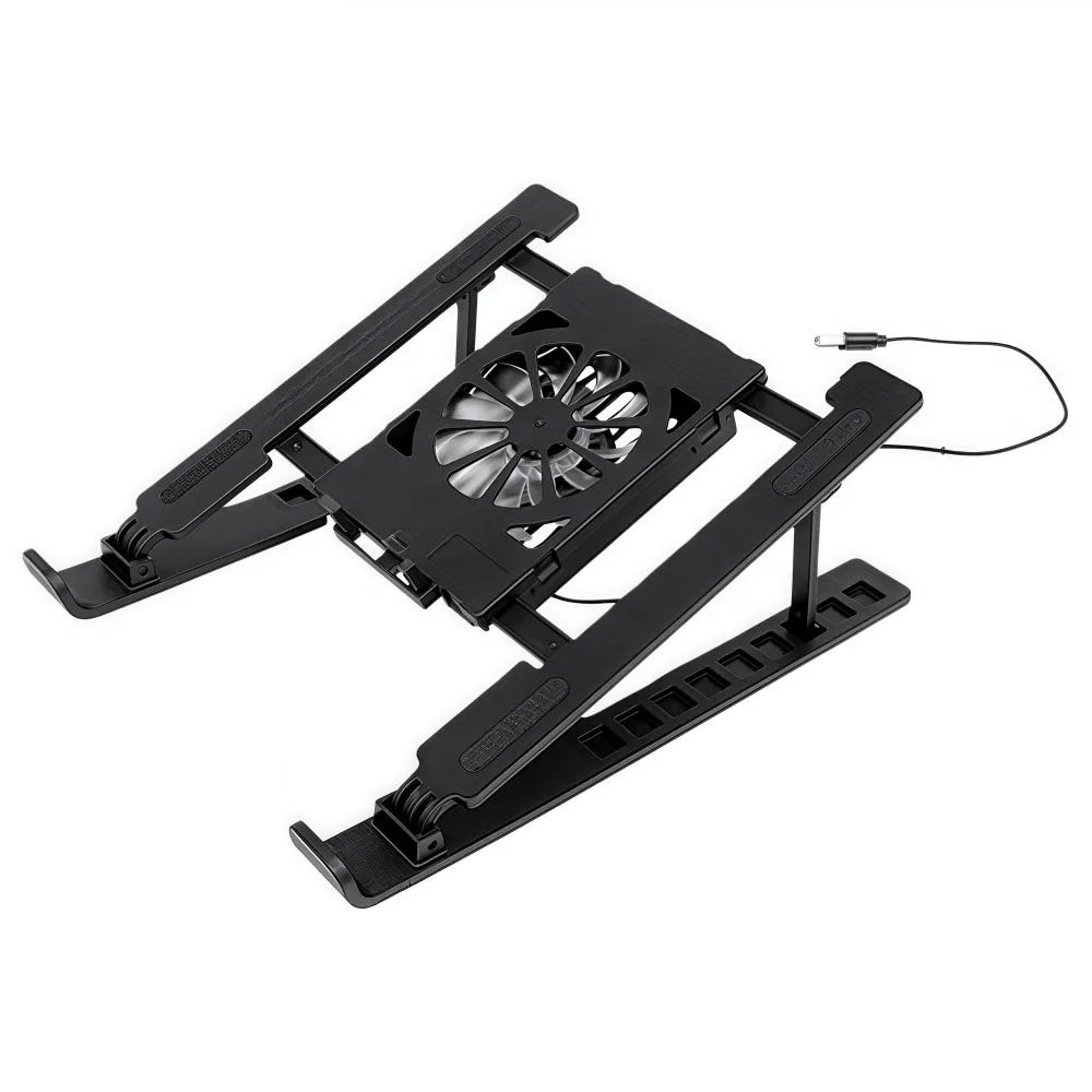 Foldable Laptop Cooling Stand – Adjustable Portable Riser Laptop Cooling Stand HIP Black