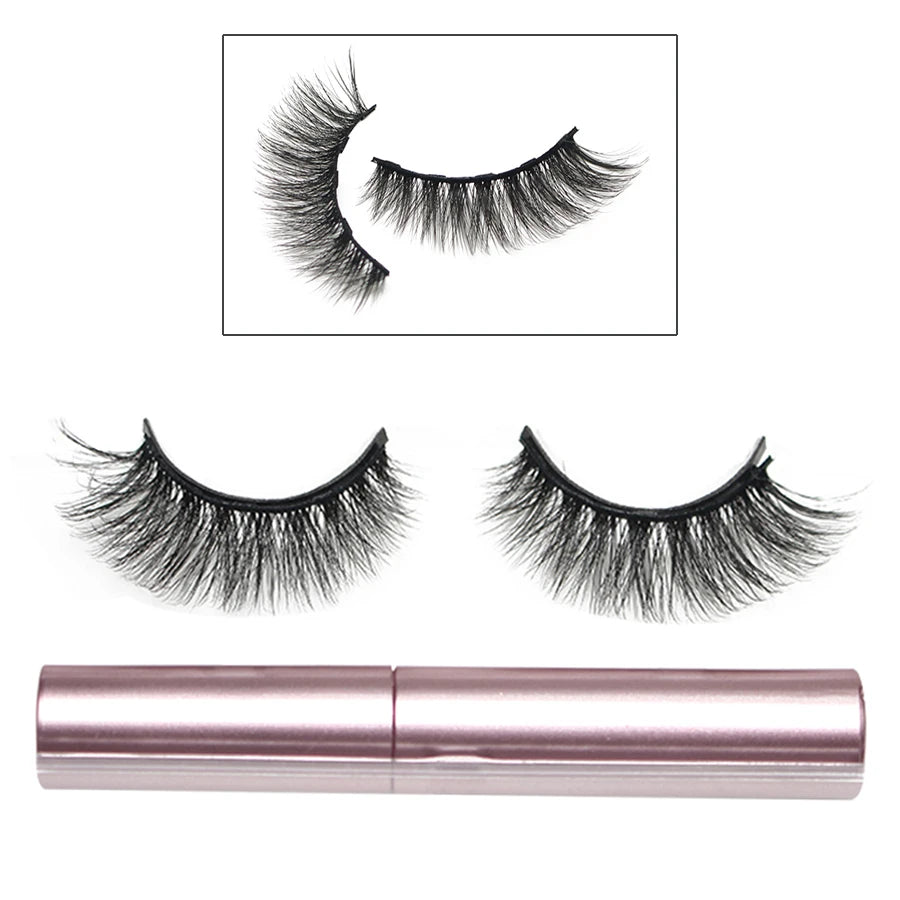 1 Pair Magnetic Eyelashes 3D Mink False Eyelash Magnetic Eyeliner Waterproof Long Lasting Fake Eyelash Tweezer Kit 18 Styles HIP SA110
