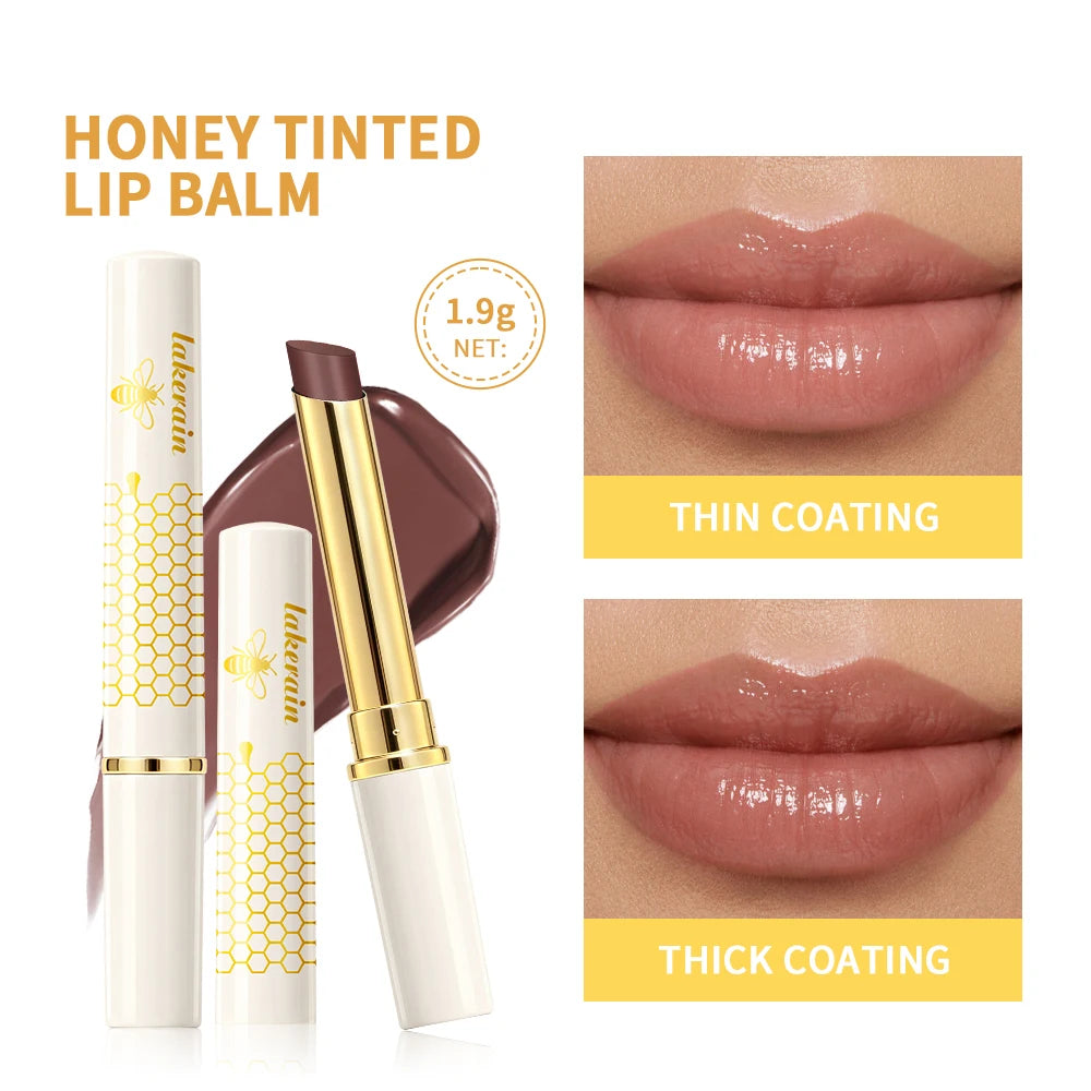 Natural Sheer Honey Tinted Lip Balm Moisturizing Plumping Smooth Enhance Natural Color Lip Care Daily Lip Cosmetics HIP