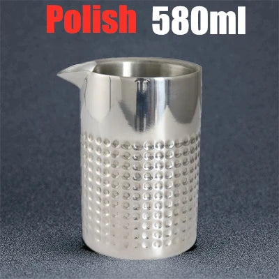 500ml Stainless Steel Cocktail Mixing Glass | BARMAID BARWARE Cocktail Mixing Glass HIP Silver Polish 580ml