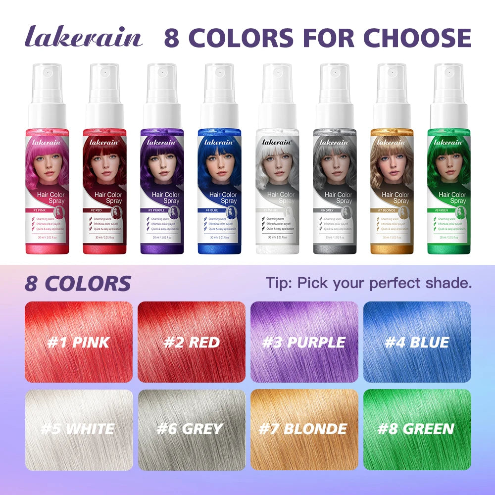 Hair Color Spray Instant Hair Dye One-Time Temporary Washable DIY Hair Chalk Multi Color Party Cosplay Makeup Styling HIP
