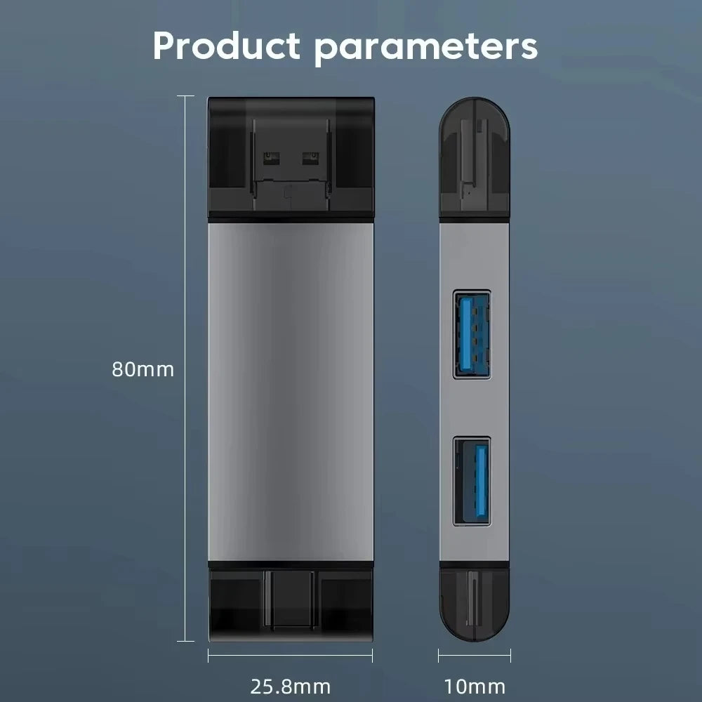 7-in-1 USB 3.0 Card Reader – Type-C, Micro USB, TF & SD USB Card Reader HIP
