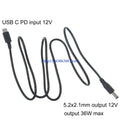 USB-C PD to 12V DC Power Cable – 36W Barrel Connector Cord USB-C Power Cable HIP 1m CN