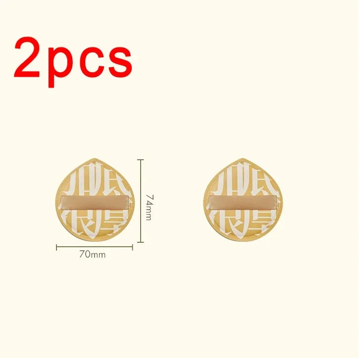 Super Thick Velvet Powder Puff – Wet & Dry Foundation Sponge Makeup Powder Puff HIP A2pcs Yellow- L